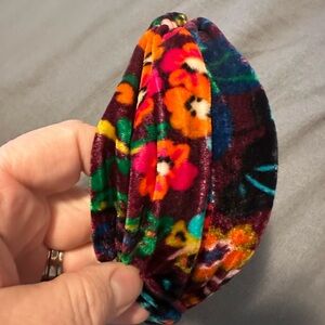 Velvet Floral Knot Headband -